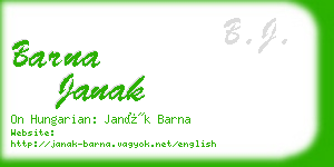 barna janak business card